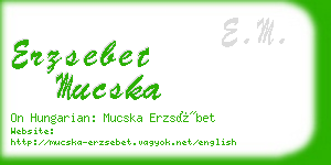 erzsebet mucska business card